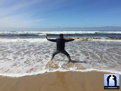 karate kata dans le sable à la plage avec Lionel Froidure