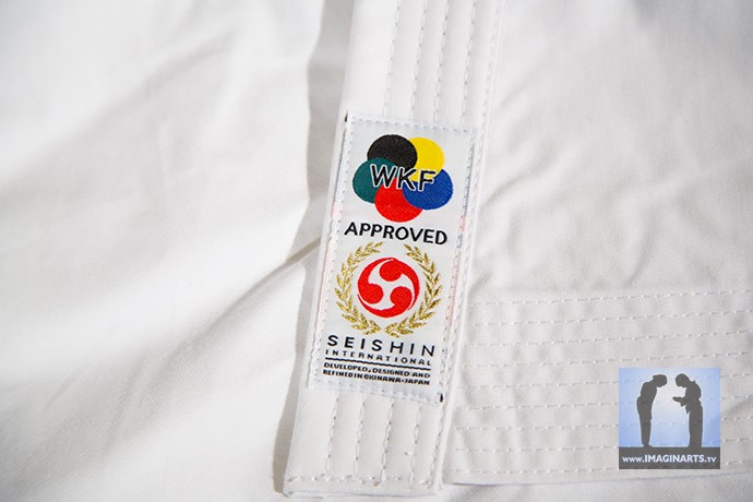 label wkf kimono seishin karate