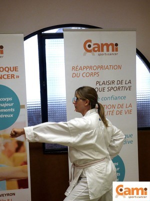 Mushin, pratiquante de karaté cancer cami