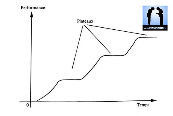 graphique performance sportive en plateau et dans le karaté