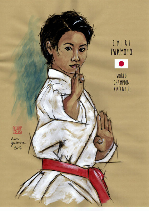 emiri iwamoto karate paint