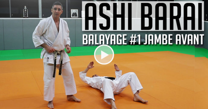 ashi barai karate - balayage jambe avant