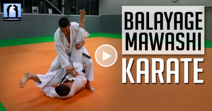 balayage sur mawashi geri karaté avec lionel froidure