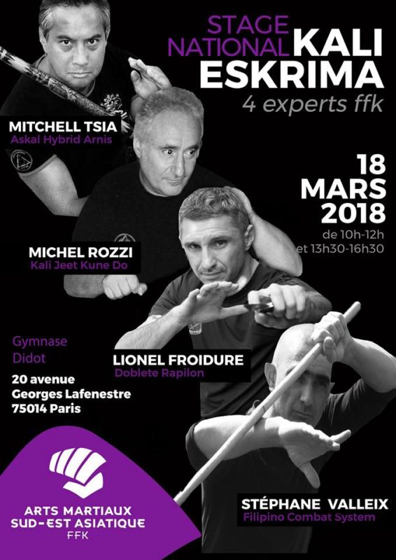 stage national arnis kali eskrima FFKarate Paris 2018