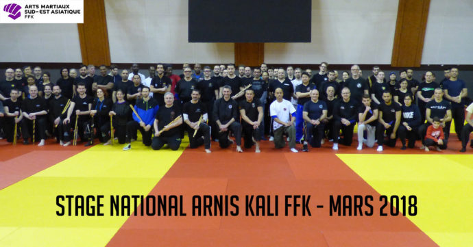 stage national arnis kali - photo de famille - mars 2018