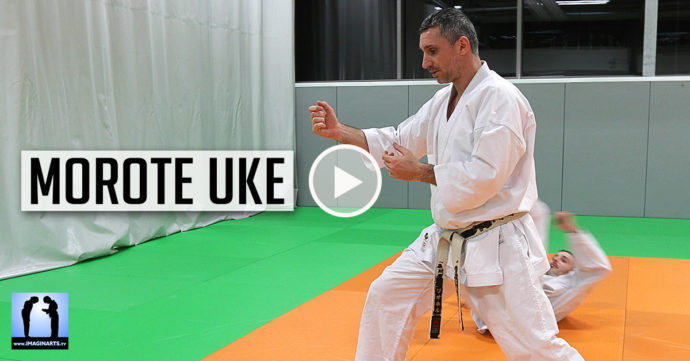 bunkai morote uke - karate avec Lionel Froidure