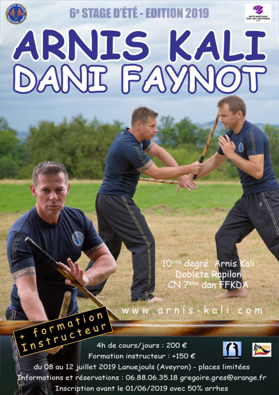 stage été 2019 Arnis Kali Doblete Rapilon avec Master Dani Faynot