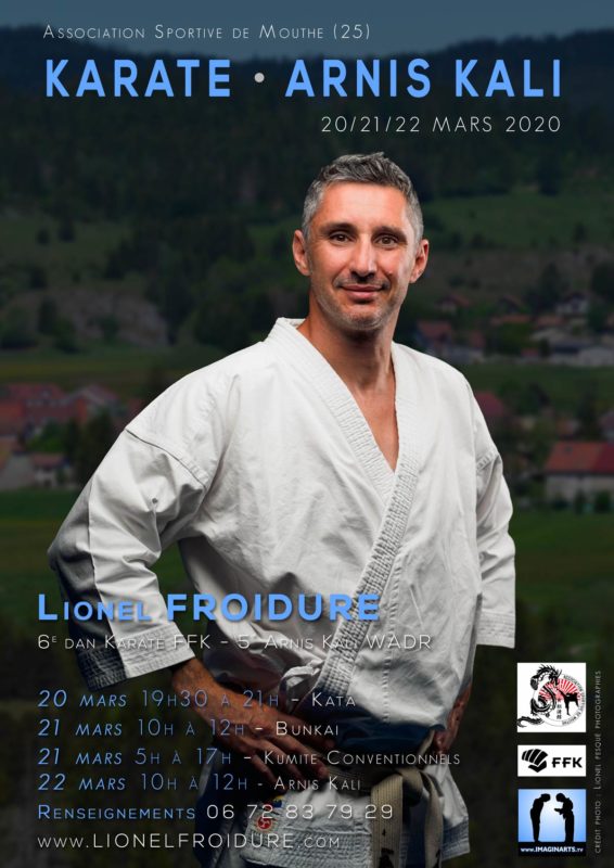 Stage Karate à Mouthe Doubs avec Lionel Froidure en mars 2020