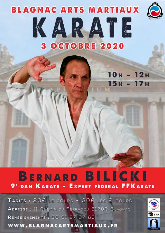 stage karate bernard bilicki à blagnac toulouse - octobre 2020