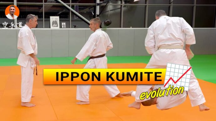 evolution du ippon kumite et kihon ippon kumite en karate